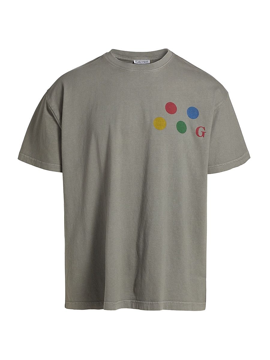 Men's Logo Cotton-Jersey Crewneck T-Shirt - Grey - Size XXL