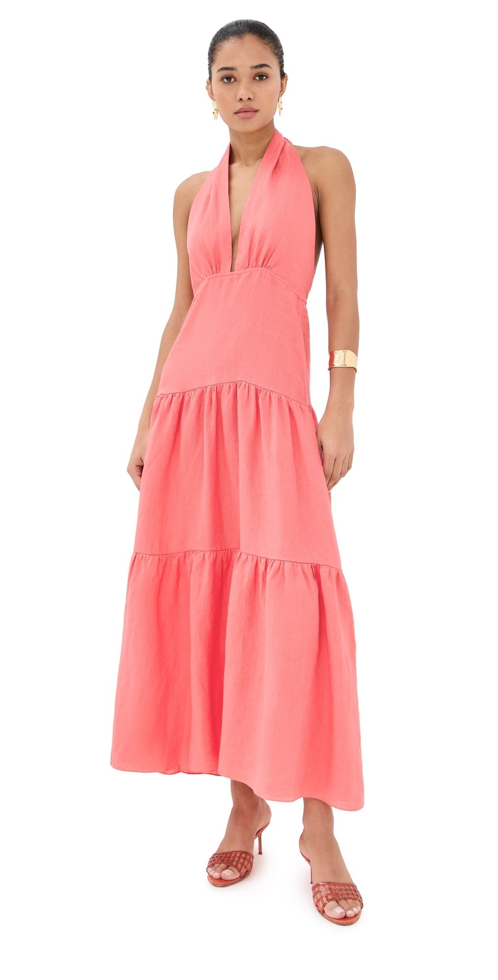 Johanna Ortiz Twilight Maxi Dress Peach 0