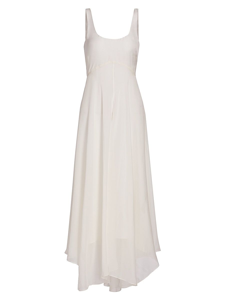 Women's Bria Cotton Voile Dress - White - Size Large