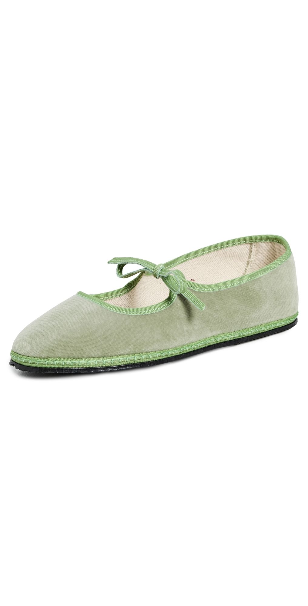 ViBi VENEZiA Mary Jane Velvet Brigitte Flats Salvia 37