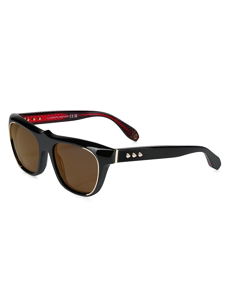 Women's Georges 55MM Acetate Sunglasses - Shiny Black