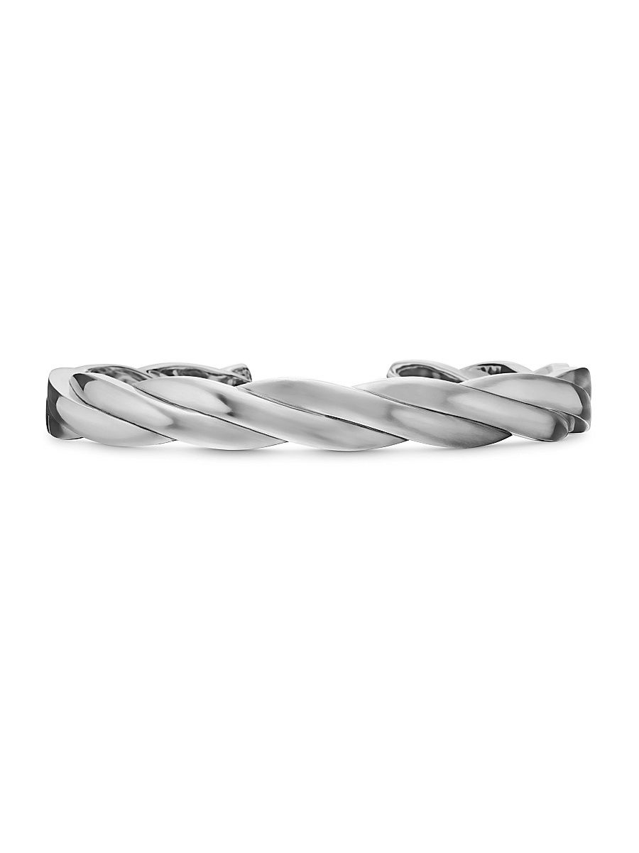 Men's DY Helios Cuff Bracelet in Sterling Silver, 9MM - Silver - Size Medium