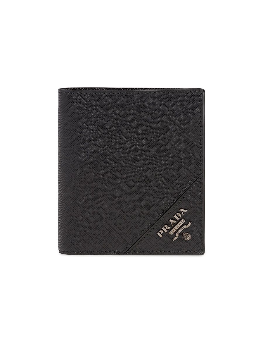 Men's Saffiano Leather Wallet - Black