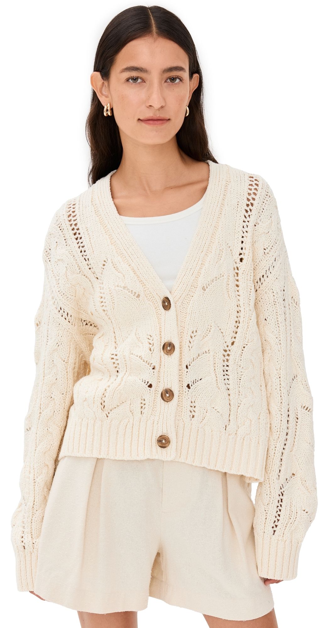 Jenni Kayne Audrey Cardigan Cream M