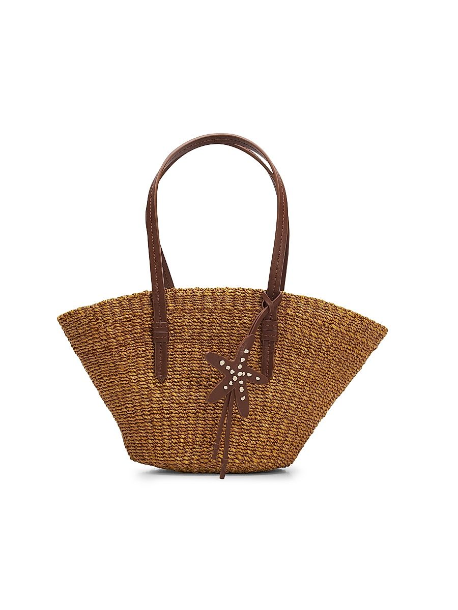 Women's The East West Mini Straw Tote Bag - Cocoa