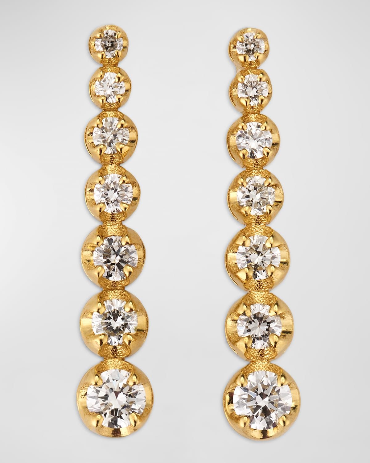 Mini Graduated Diamond Stud Earrings