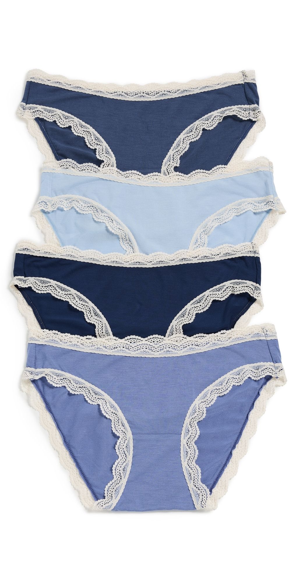 Stripe & Stare Original Knickers 4 Pack Denim Blues M