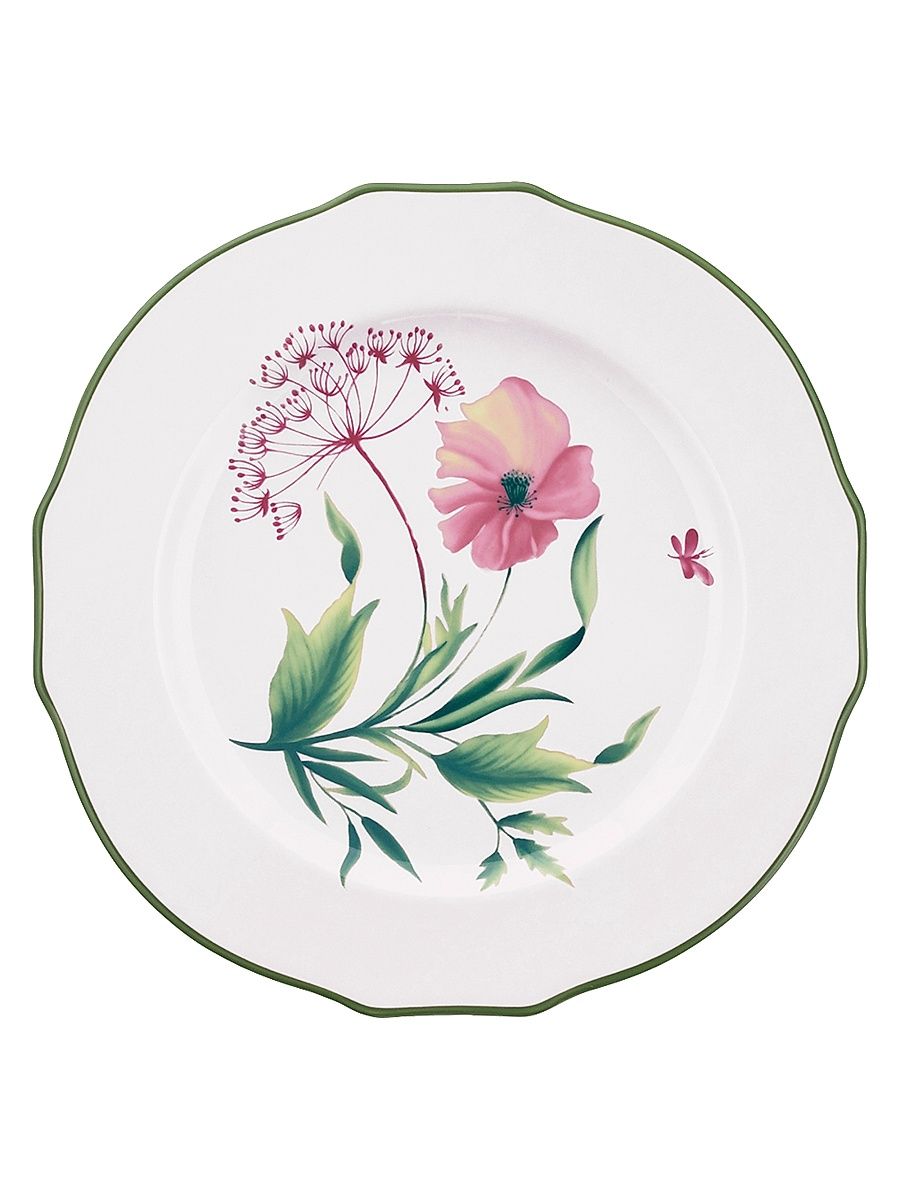 Florenza Porcelain Dessert Plate - Pink White