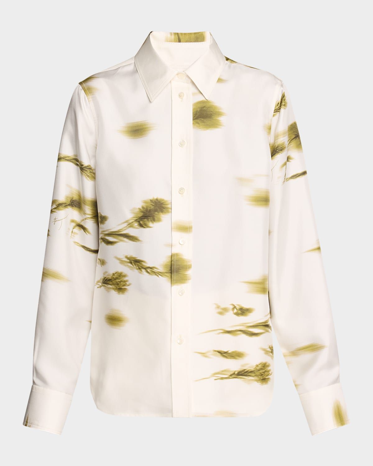 Blossom Flower Silk Twill Blouse