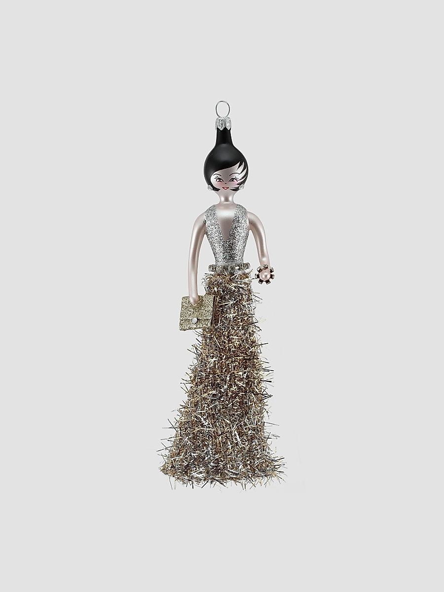 Soffieria De Carlini Christine Silver & Gold Dress Ornament