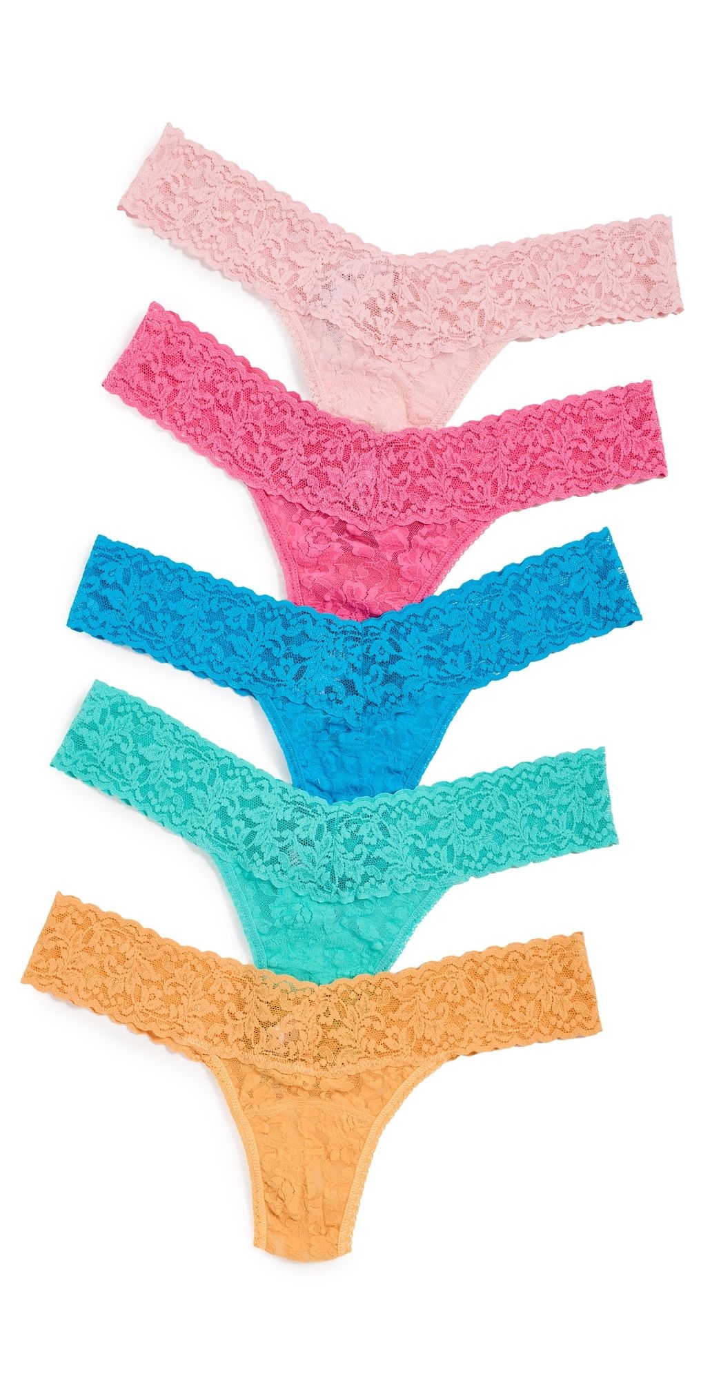 Hanky Panky Signature Lace Low Rise Thong 5 Pack Rngs One Size