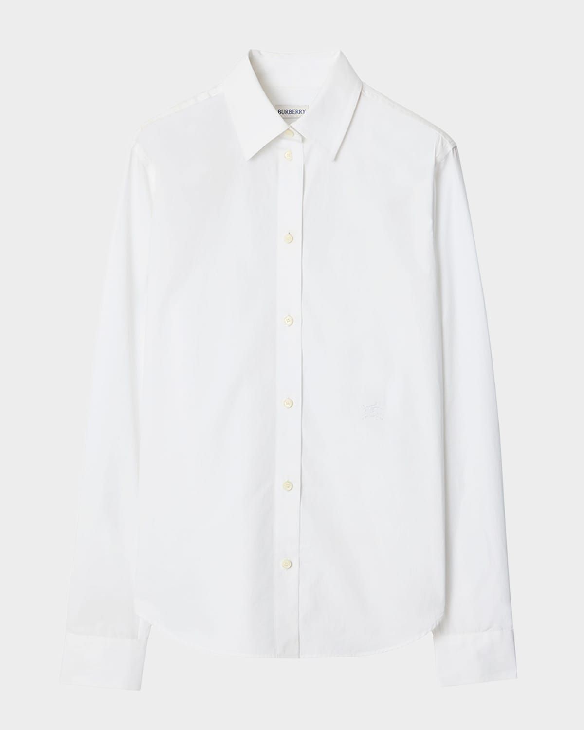 Ellora Check-Lined Cotton Poplin Button-Down Shirt
