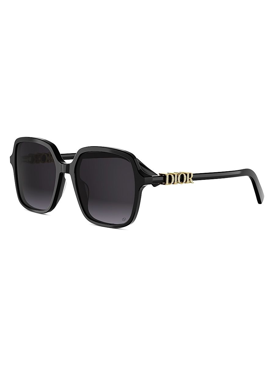 Women's DiorTreasure S1I 54MM Square Sunglasses - Black