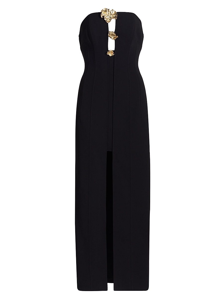 Women's Hawick Floral-Detail Maxi-Dress - Black - Size 8