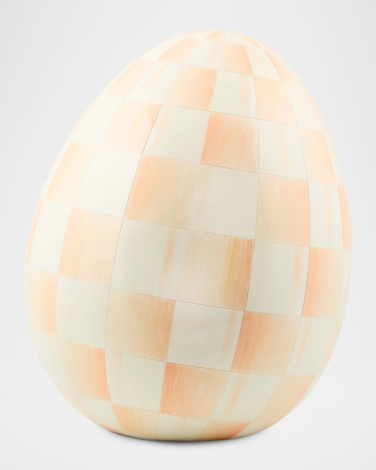 Coral Check Large Easter Egg