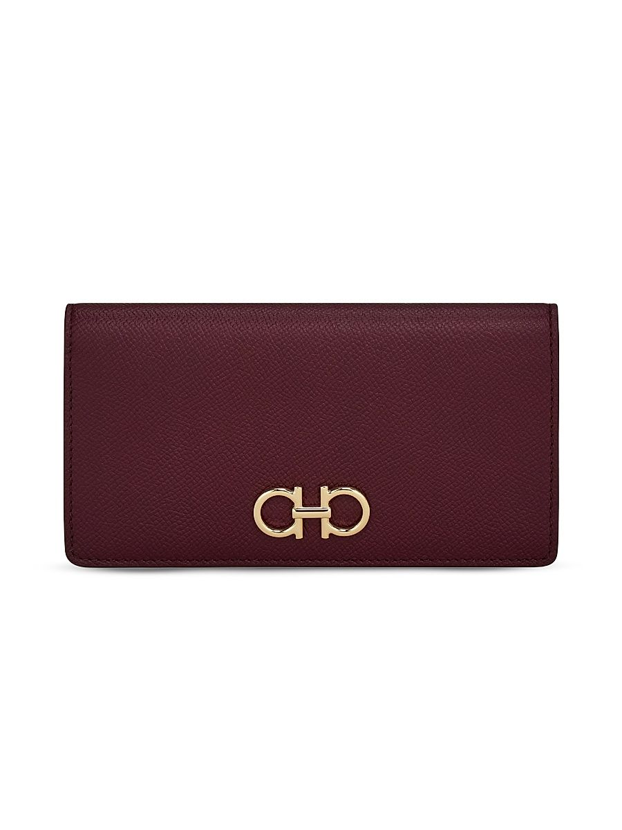 Women's Gancini Leather Wallet - Plum