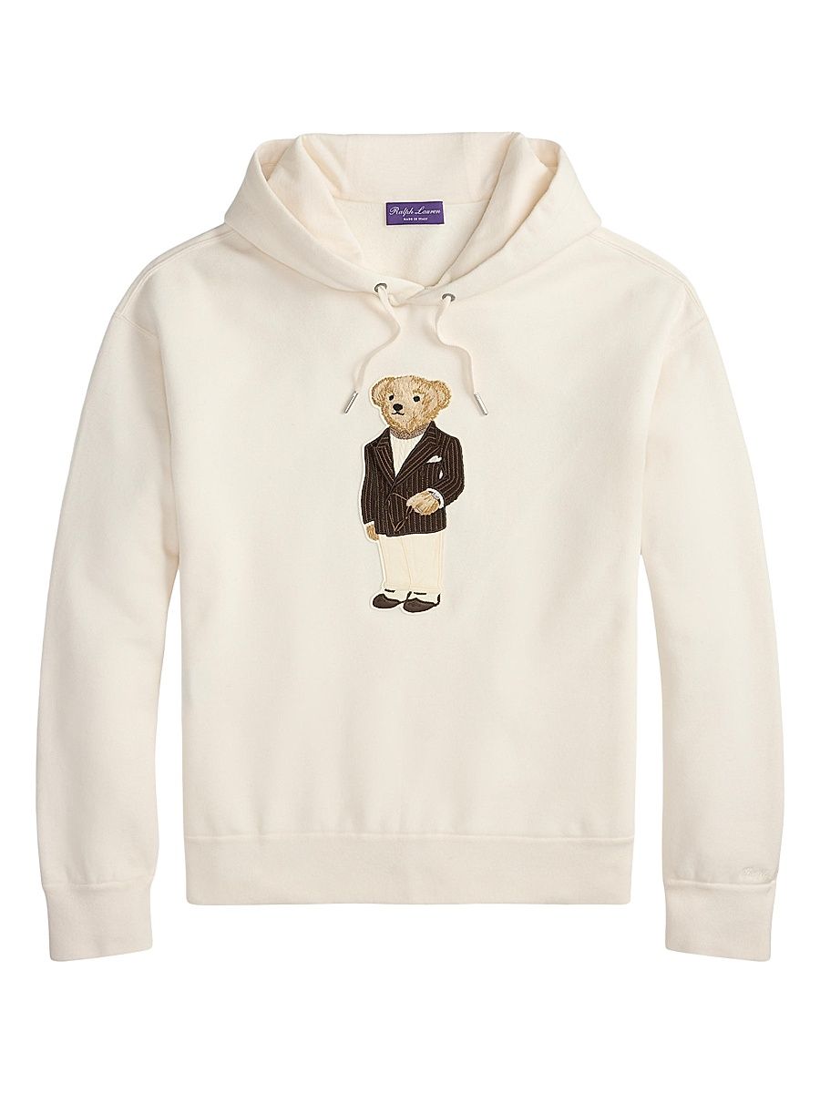 Men's Polo Bear Cotton-Blend Hoodie - Classic Cream - Size XXL