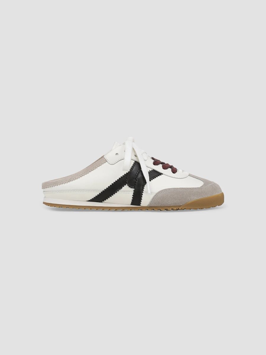 Veronica Beard Women's Nicoline Leather Sneaker Mules - White Multi - Size 12