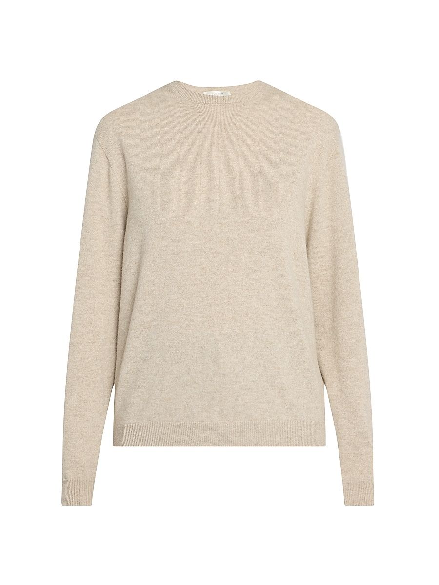 Women's Kisaora Crewneck Cashmere Sweater - Beige Melange - Size Large