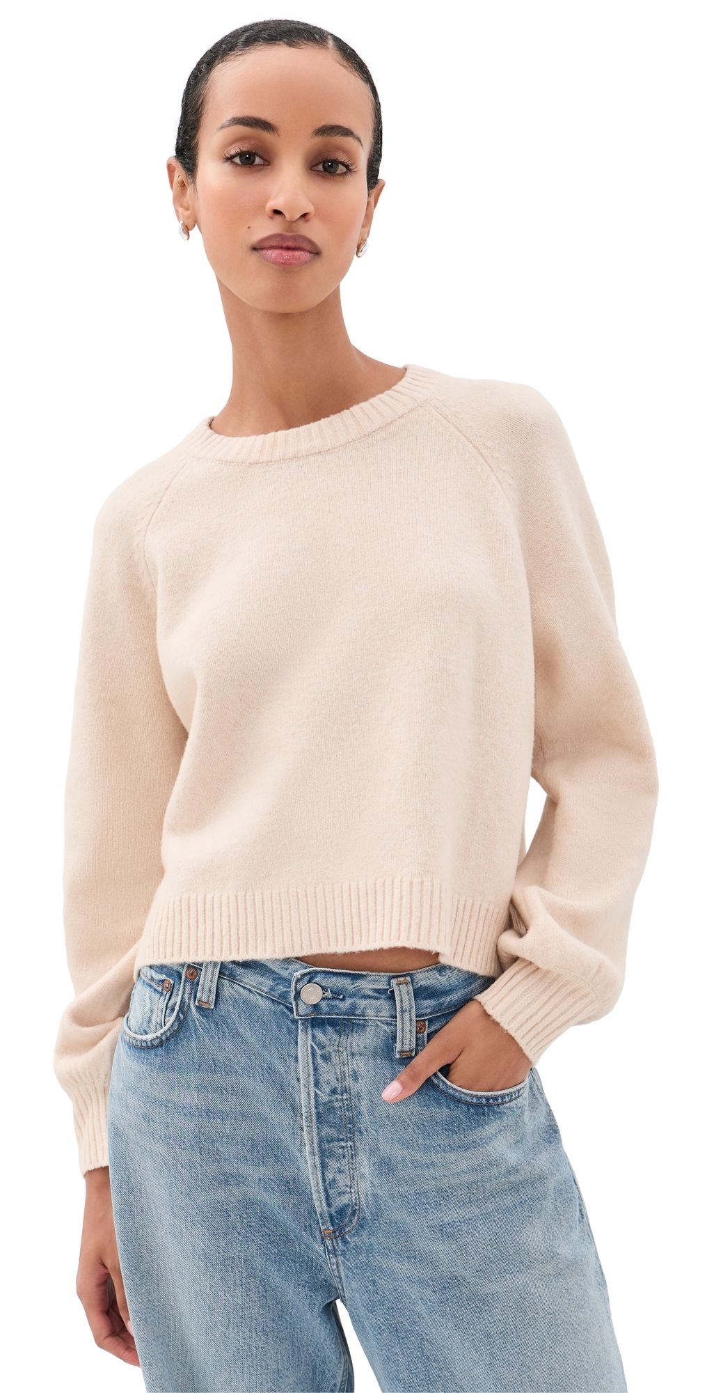 Z Supply Coming Up Sweater Soft Ecru XS