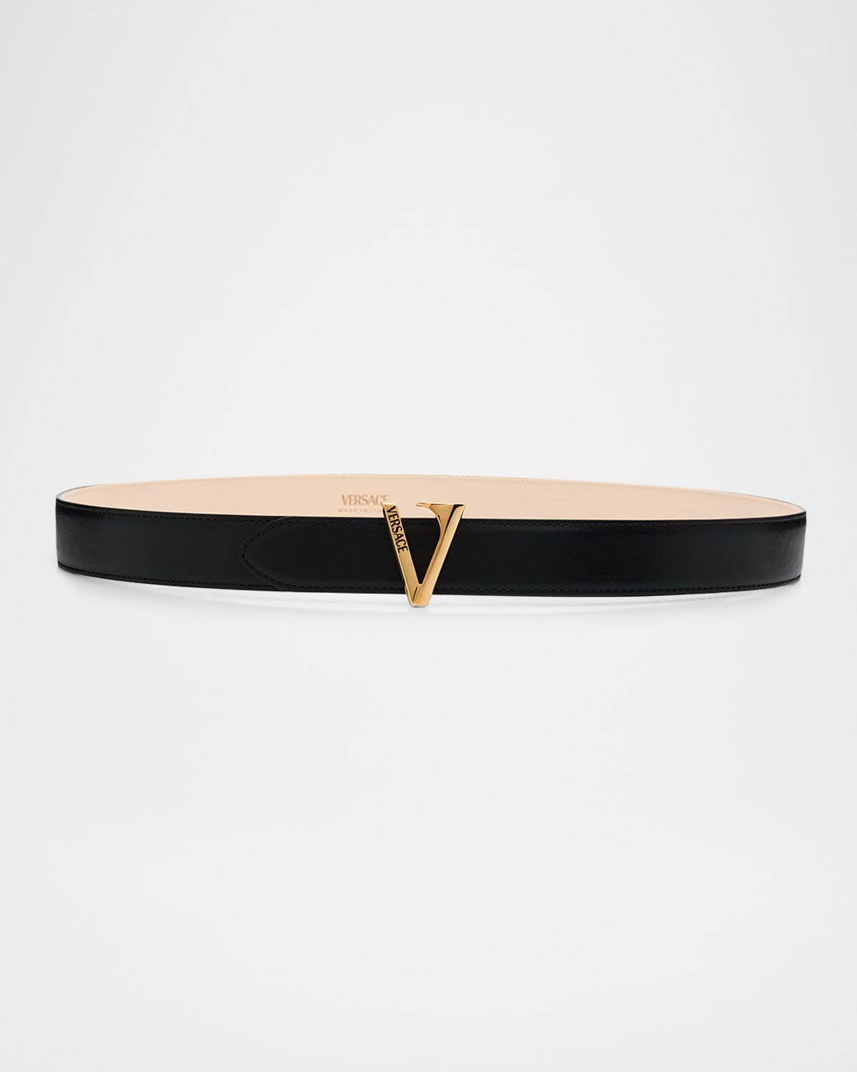 V Leather Belt