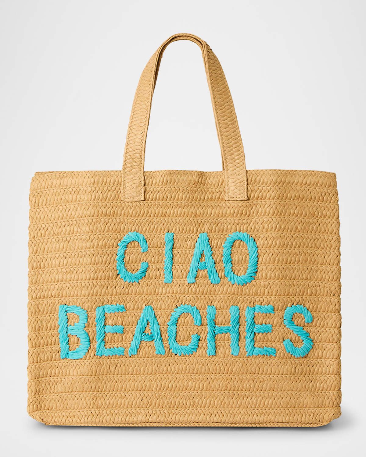 Ciao Beaches Straw Tote Bag