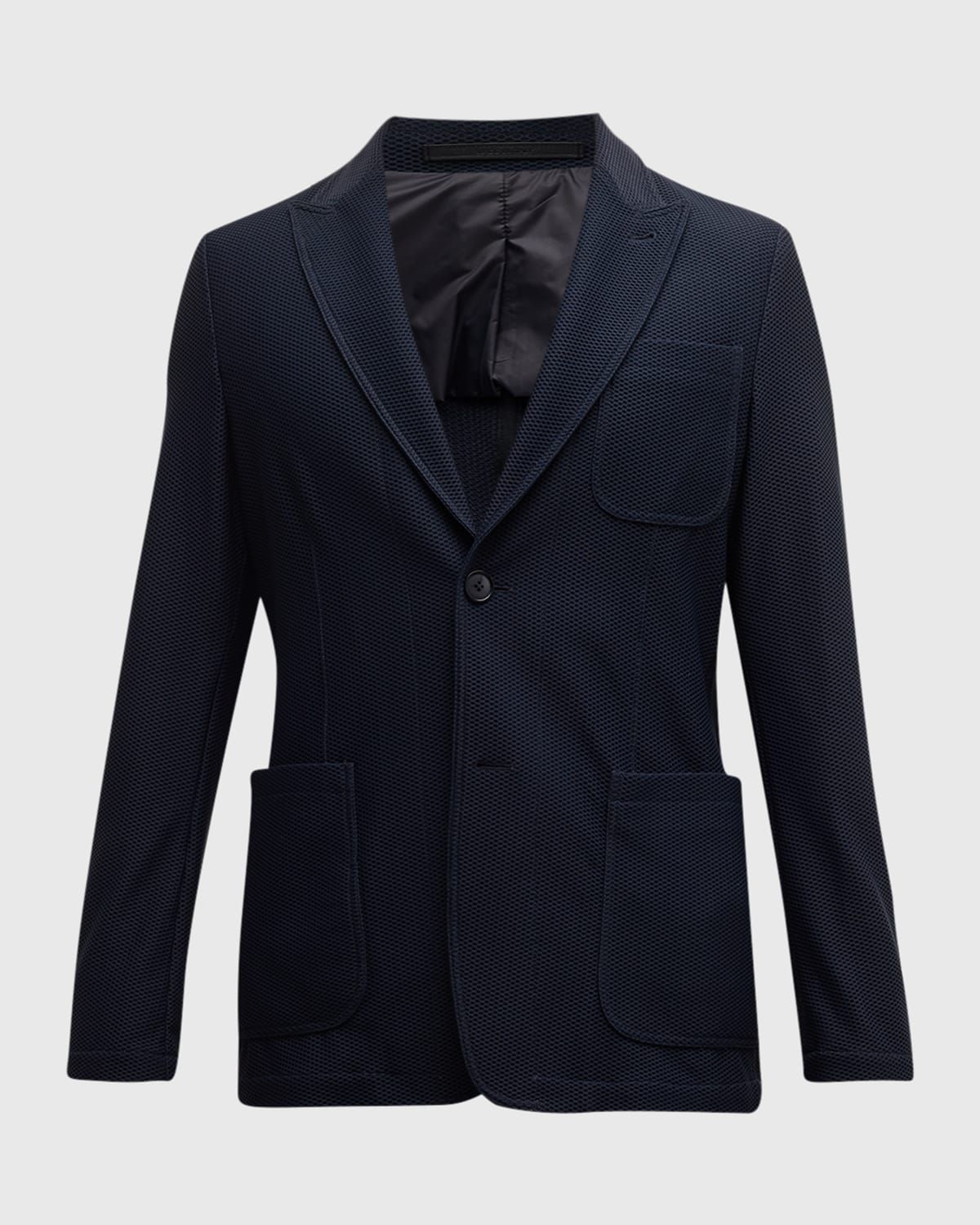 Men & apos;s Single-Breasted Rice Stitch Sport Coat