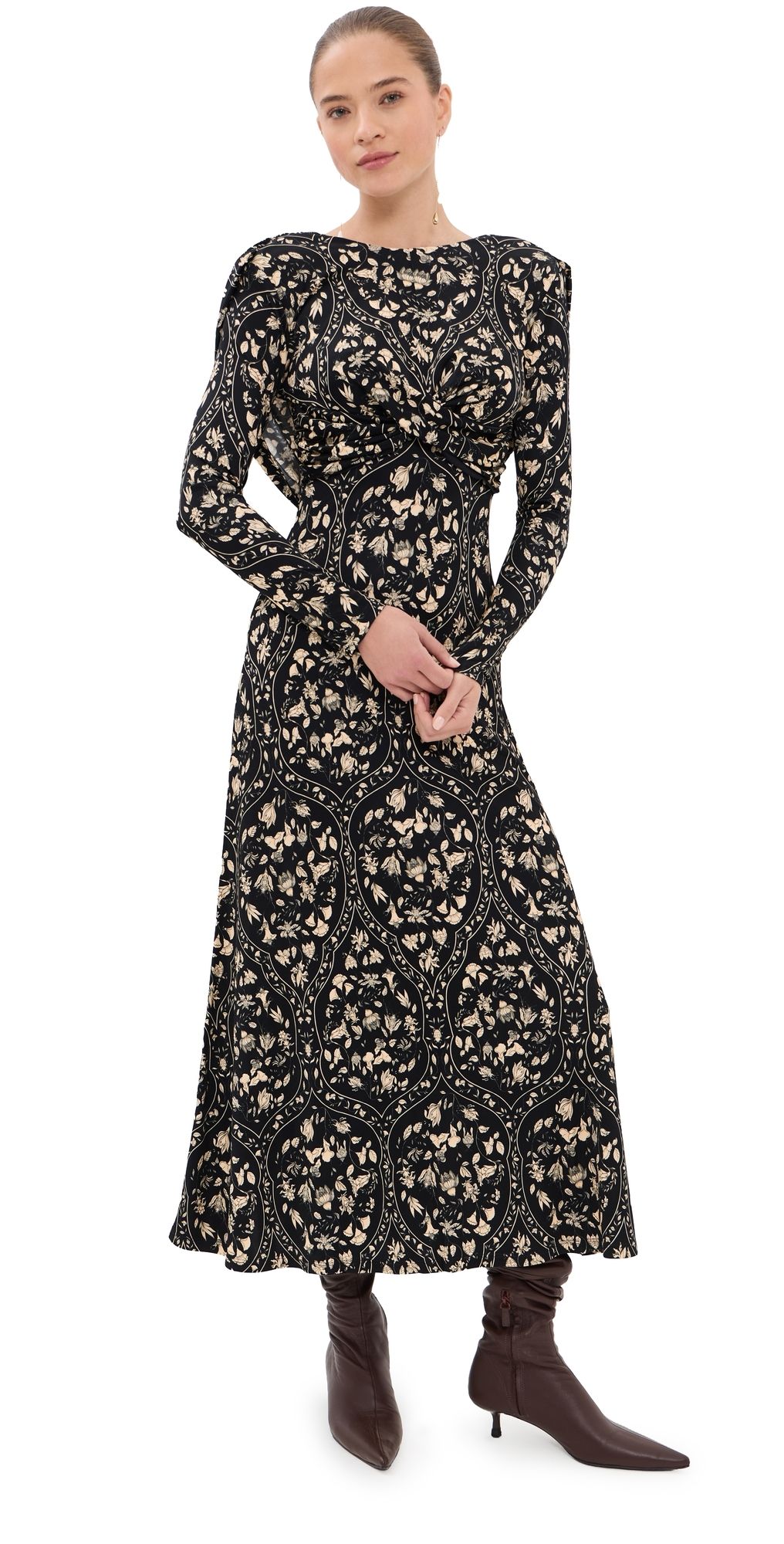 Johanna Ortiz Playful Grace Dress Black/Ecru 4