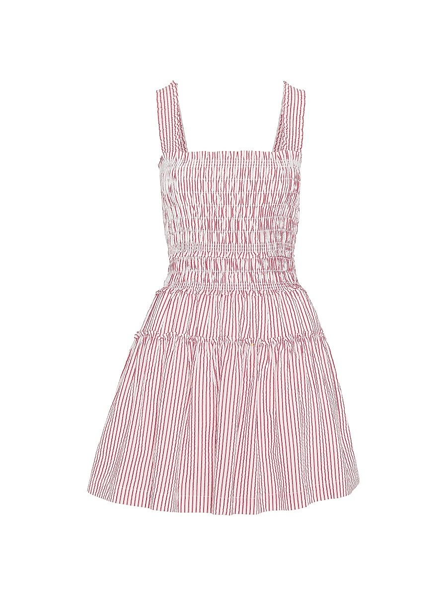 Women's The Azalea Mini Nap Dress - Red Ticking Stripe - Size XXL