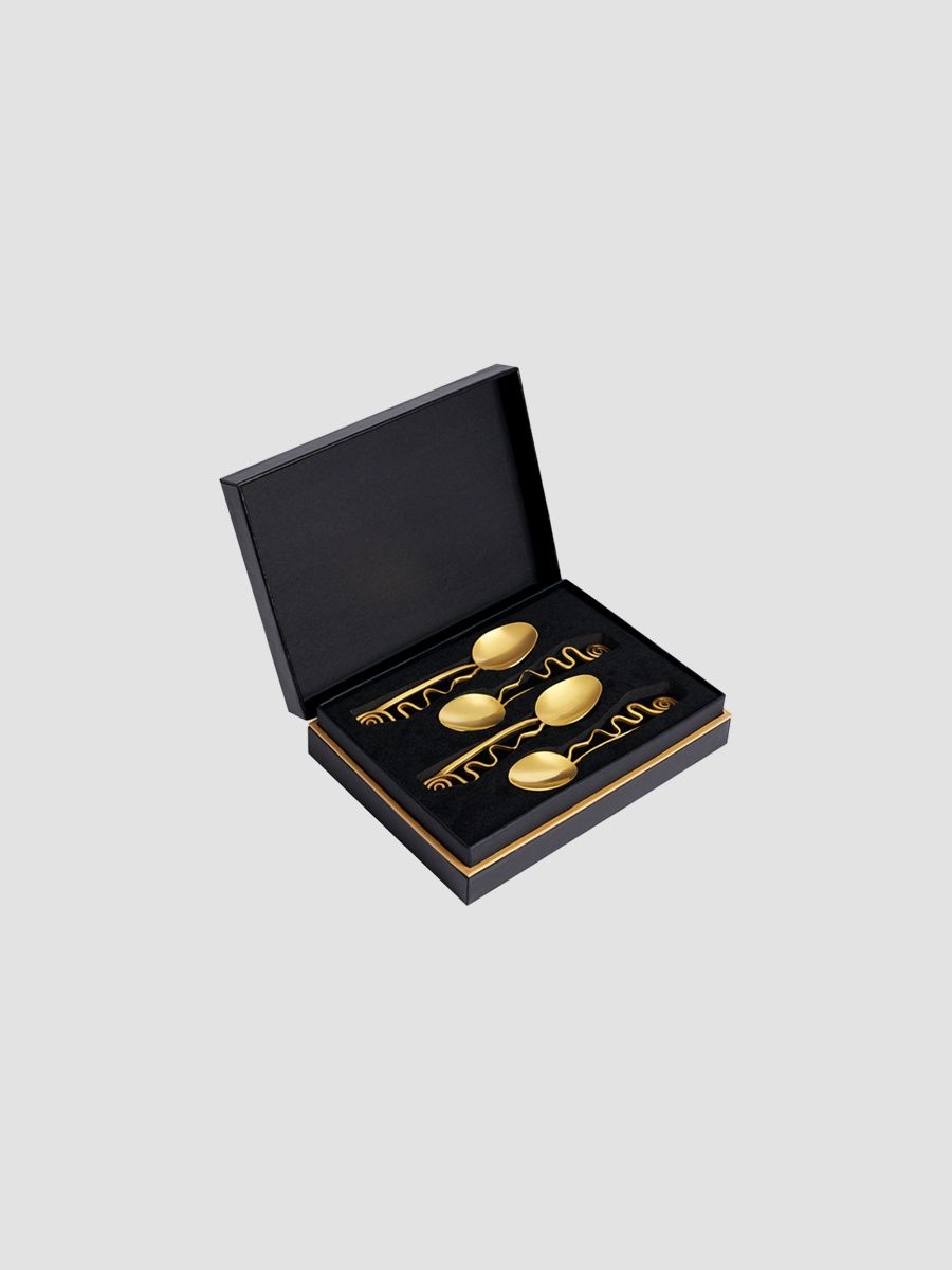 L'Objet Spirale 4-Piece 24K-Gold-Plated Cocktail Spoon Set