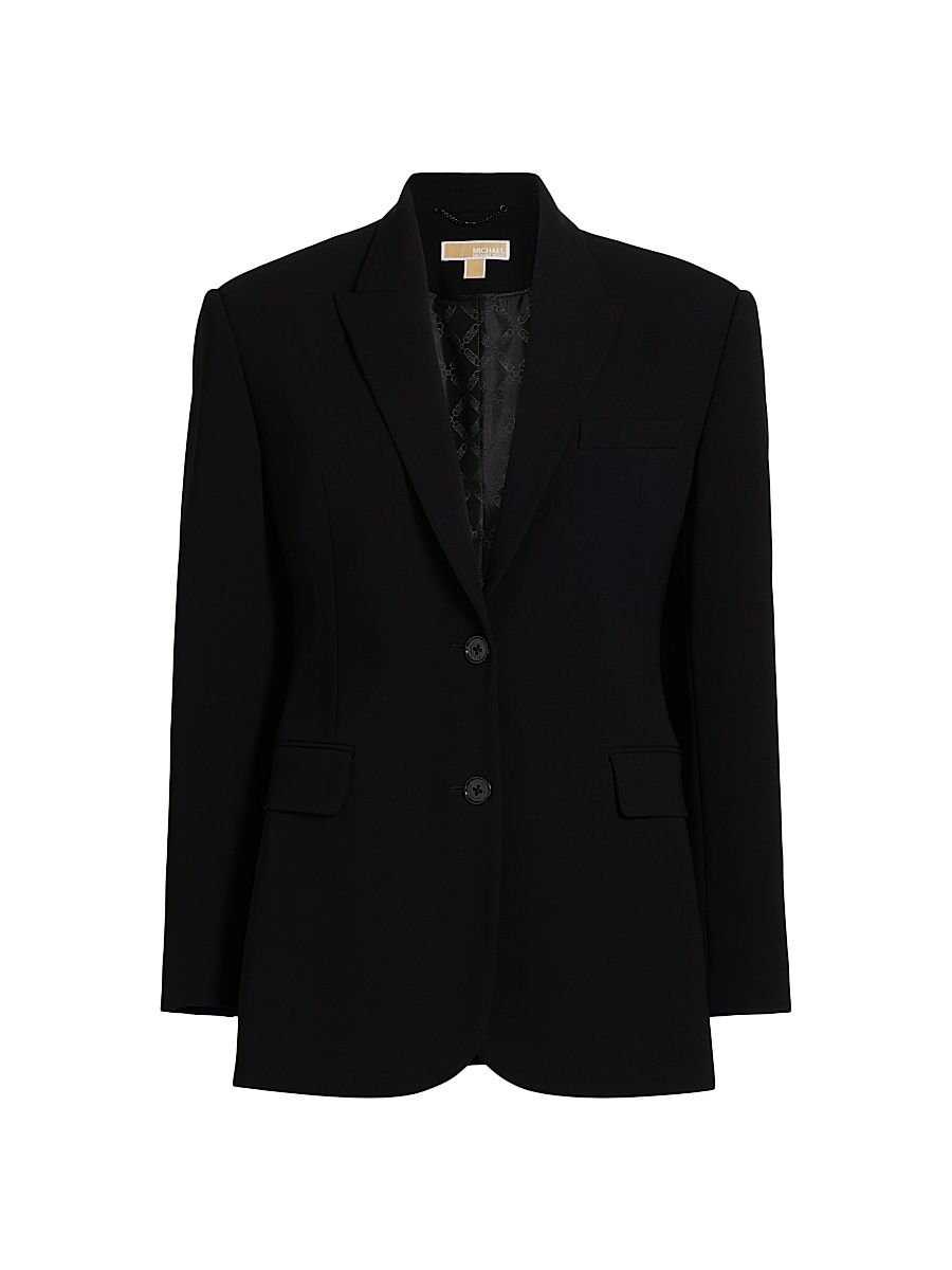 Women's Wide Shoulder Fit Blazer - Black - Size 12