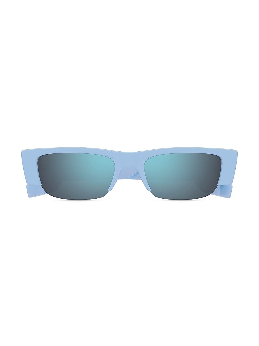 Men's Graffiti 54MM Mirrored Acetate Sunglasses - Light Blue