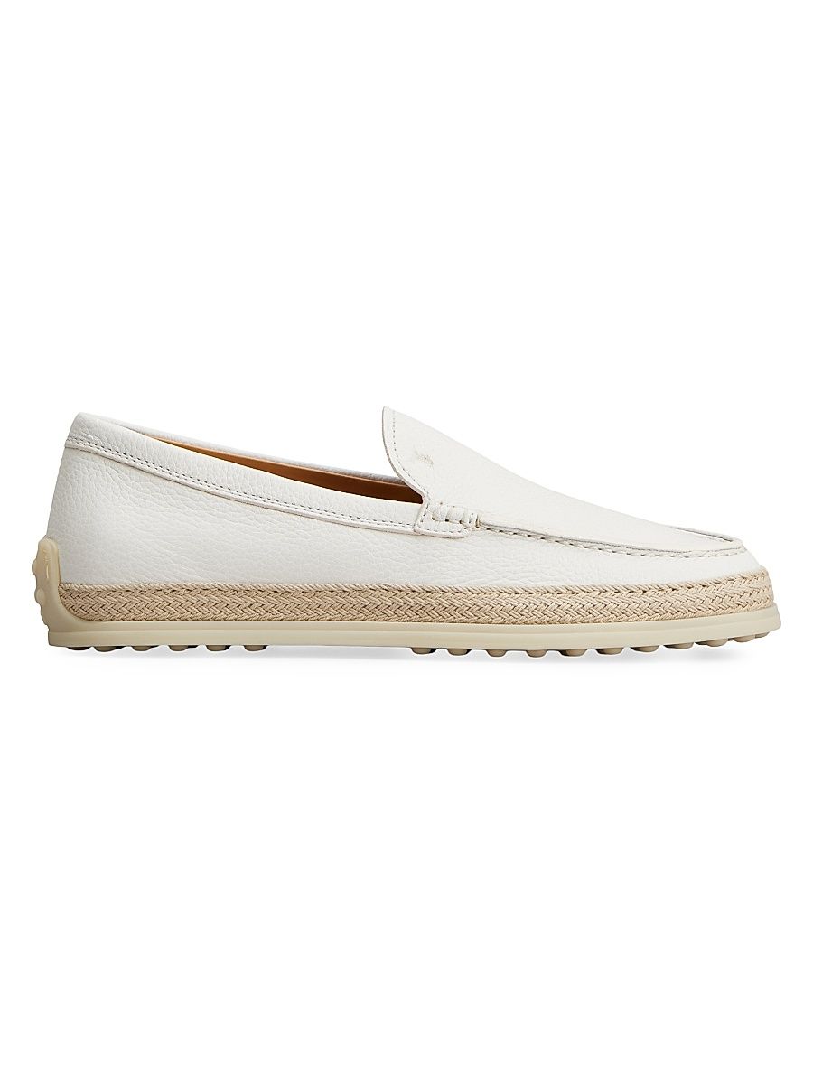 Women's Leather Loafers - Bianco Calce - Size 12