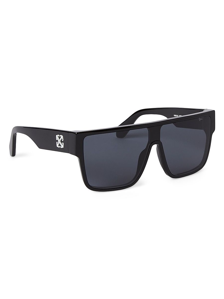 Men's Syracuse 132MM Shield Sunglasses - Black Dark Grey