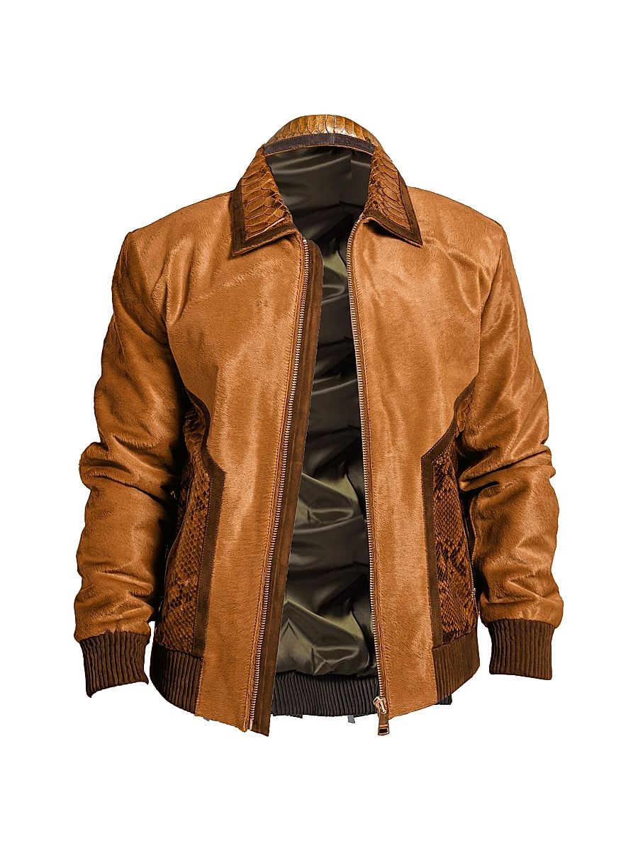 Men's Ascension Leather Jacket - Brown - Size XL