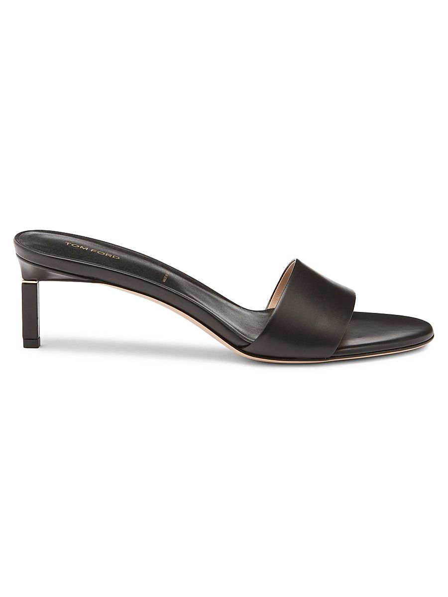 Women's 55MM Patent Leather Stiletto Mules - Black - Size 9