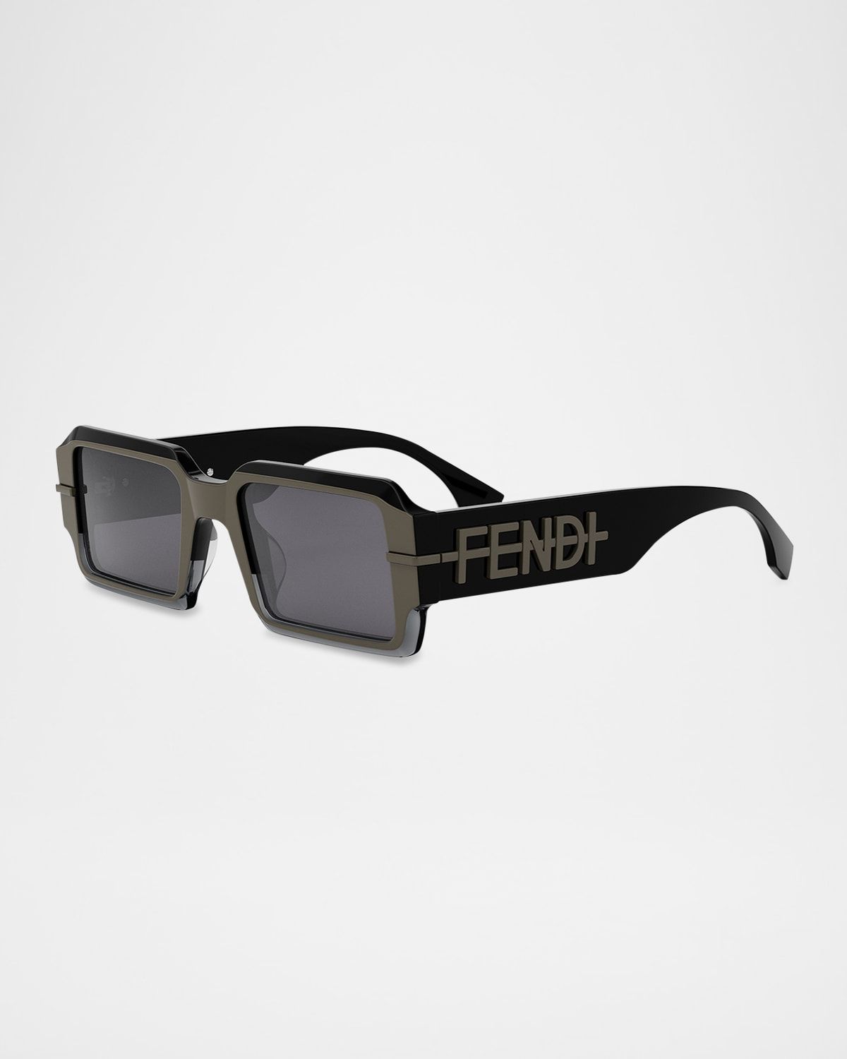 Men & apos;s Fendigraphy Acetate Rectangle Sunglasses