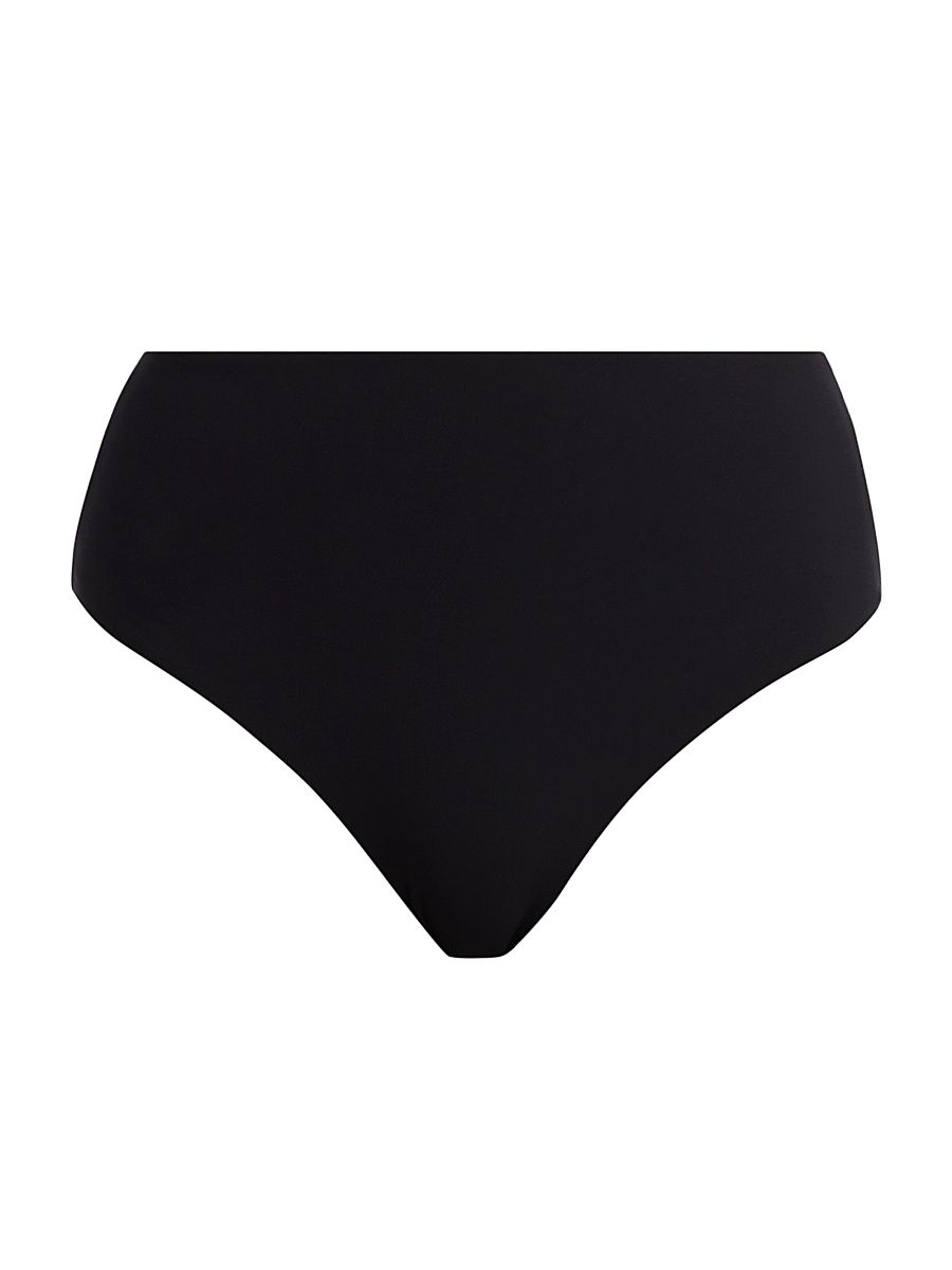 Women's Lace-Up High-Waist Bikini Bottom - Black - Size XL