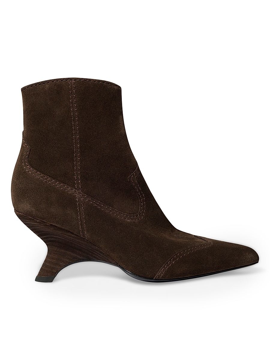 Women's Shadow 75MM Suede Western Boots - Cacao - Size 6