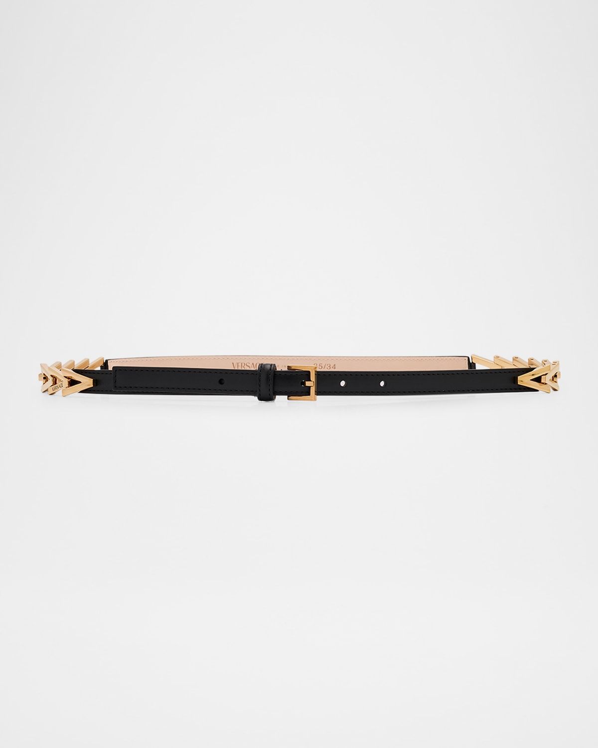 Logo Engraved Calf Leather Belt