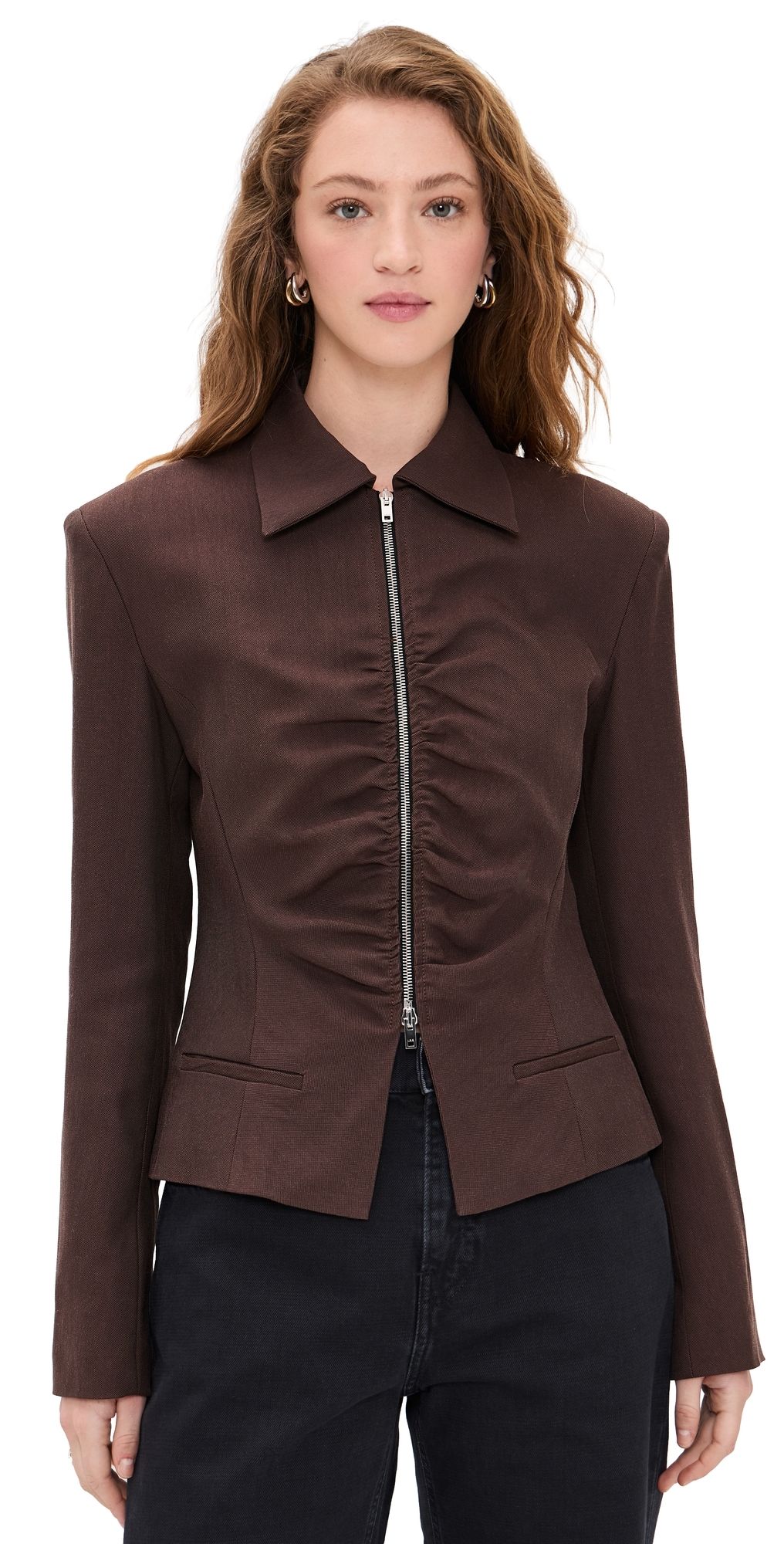 IRO Helvina Blazer Dark Brown 40