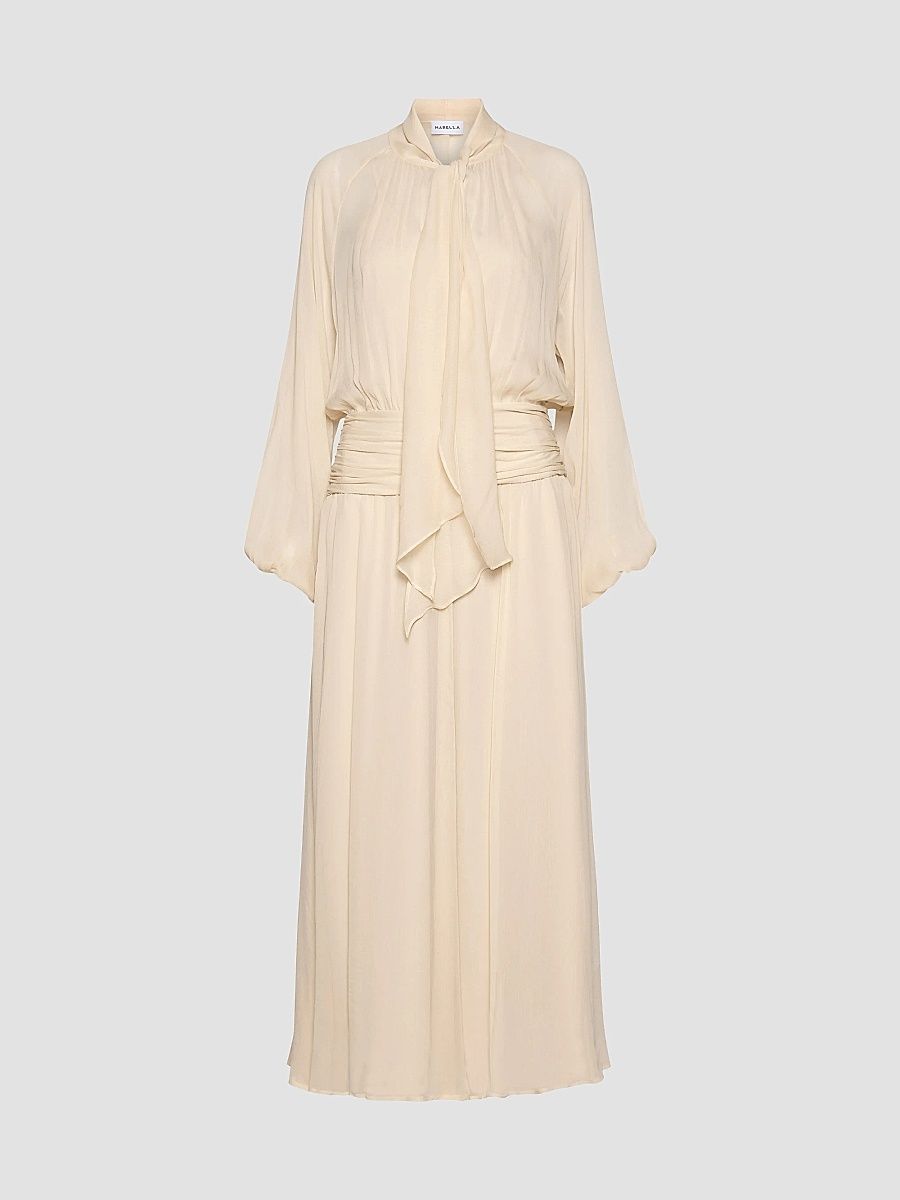 Women's Crepon Dress - Sand