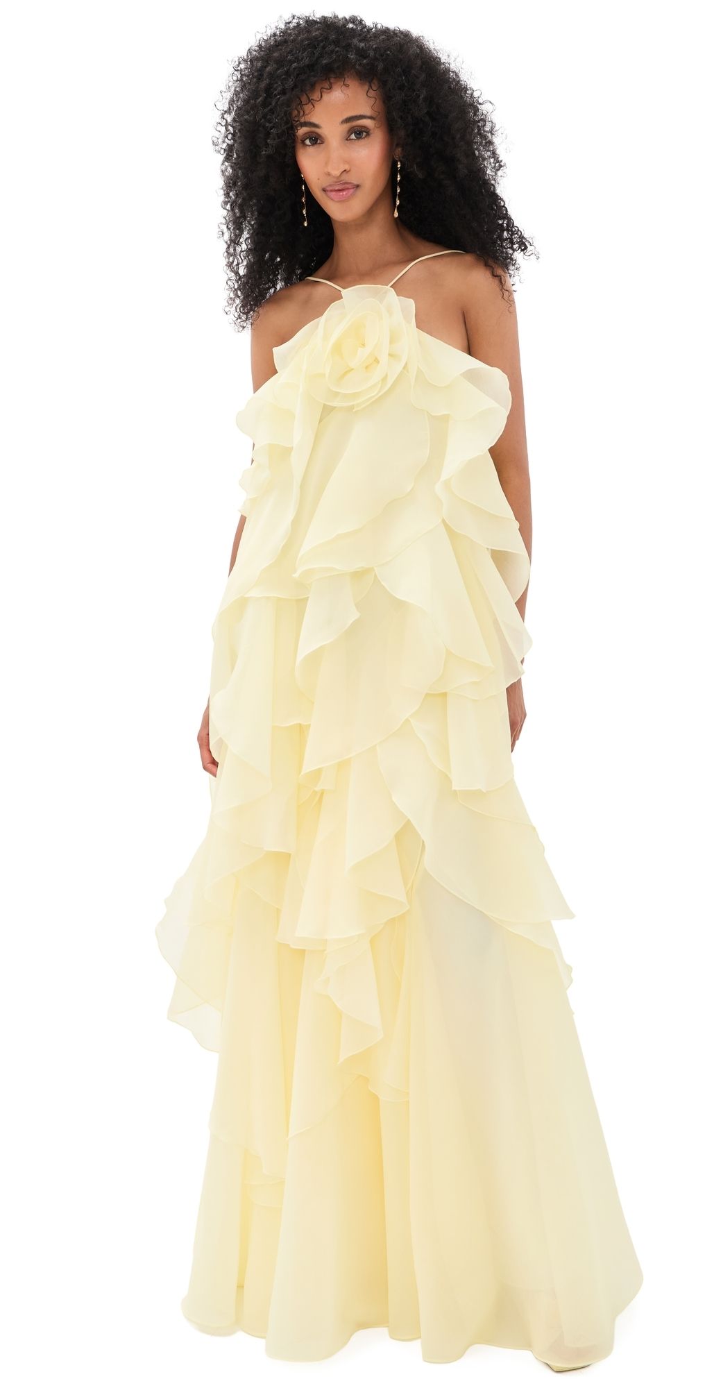 Aje Pandorea Layered Maxi Dress Butter 14