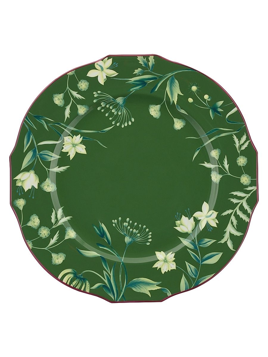 Florenza Porcelain Charger Plate - Dark Green