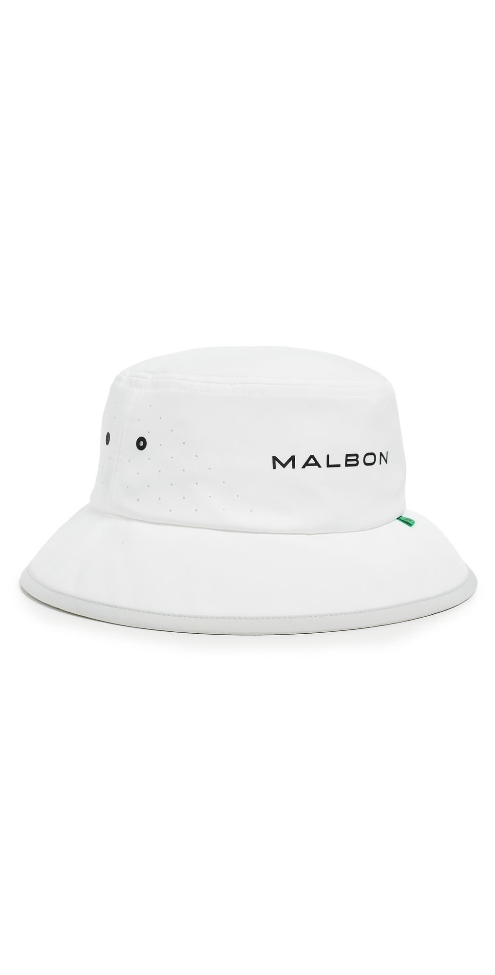 Malbon Performance Tech Bucket Hat White S/M