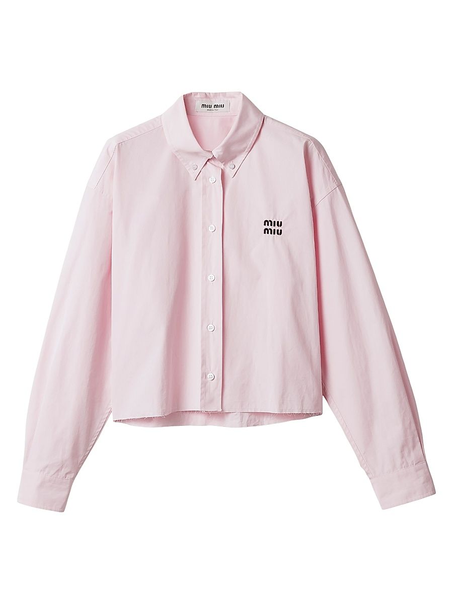 Women's Poplin Shirt - Pink - Size 8