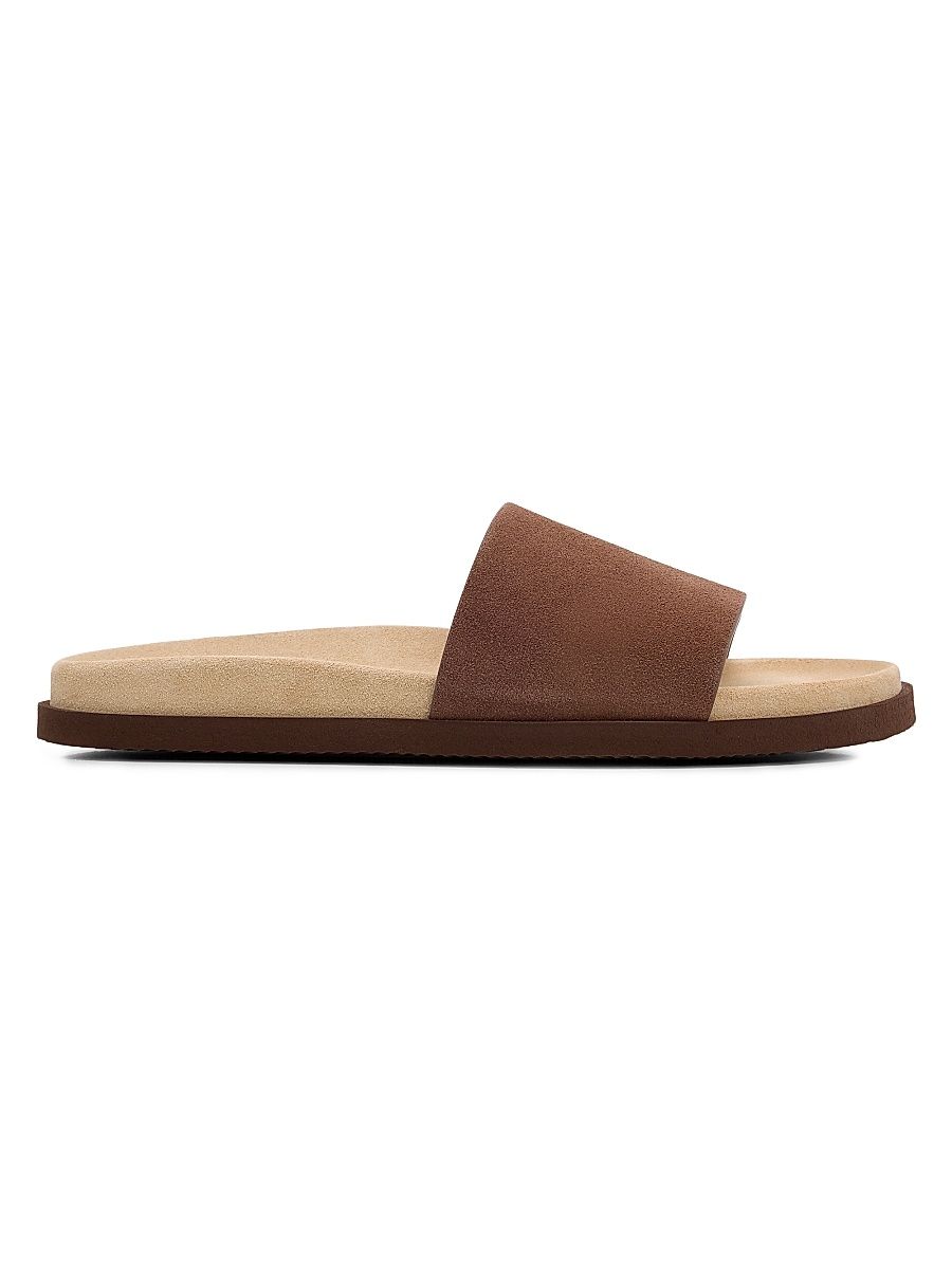 Men's Suede Slide Sandals - Tan - Size 13