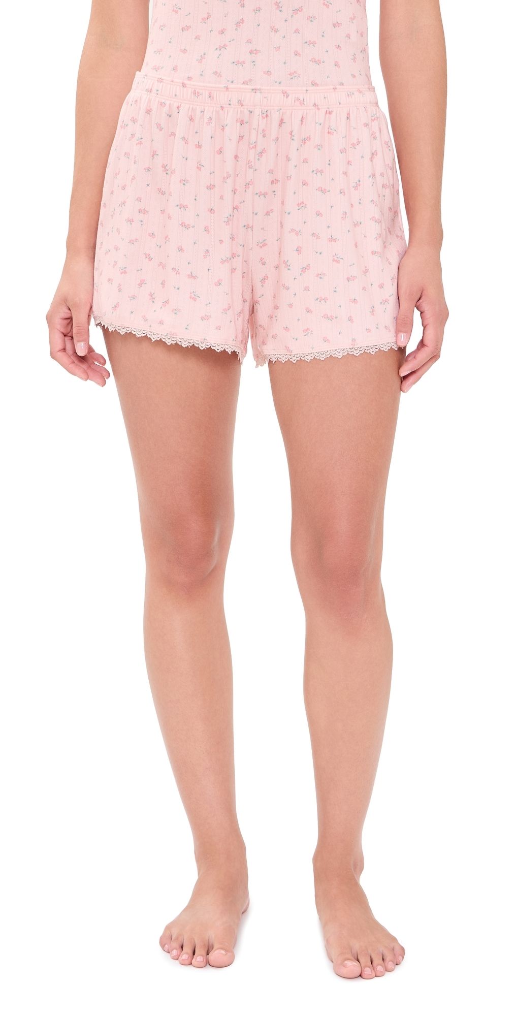 Z Supply Better Off Ditsy Shorts Rosewater XL