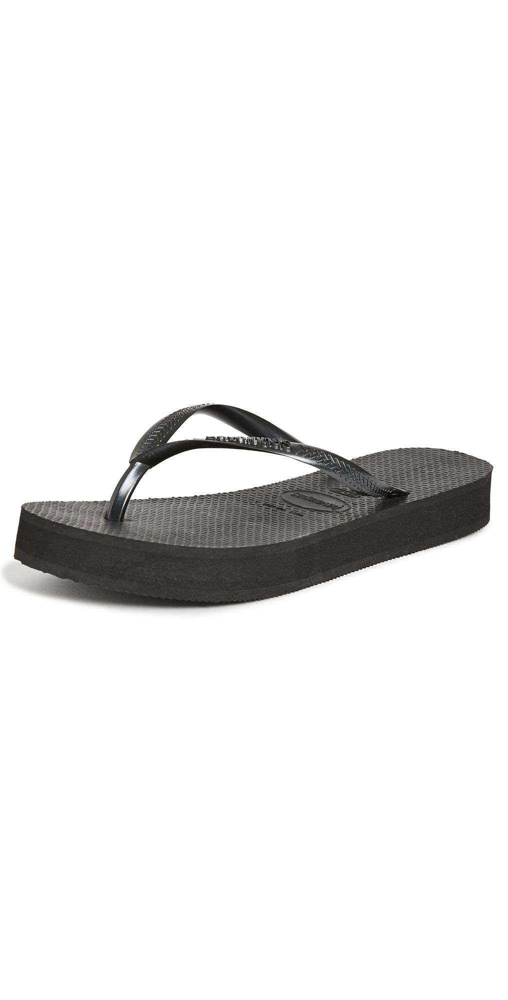 Havaianas Slim Flatform Flip Flops Black 7/8