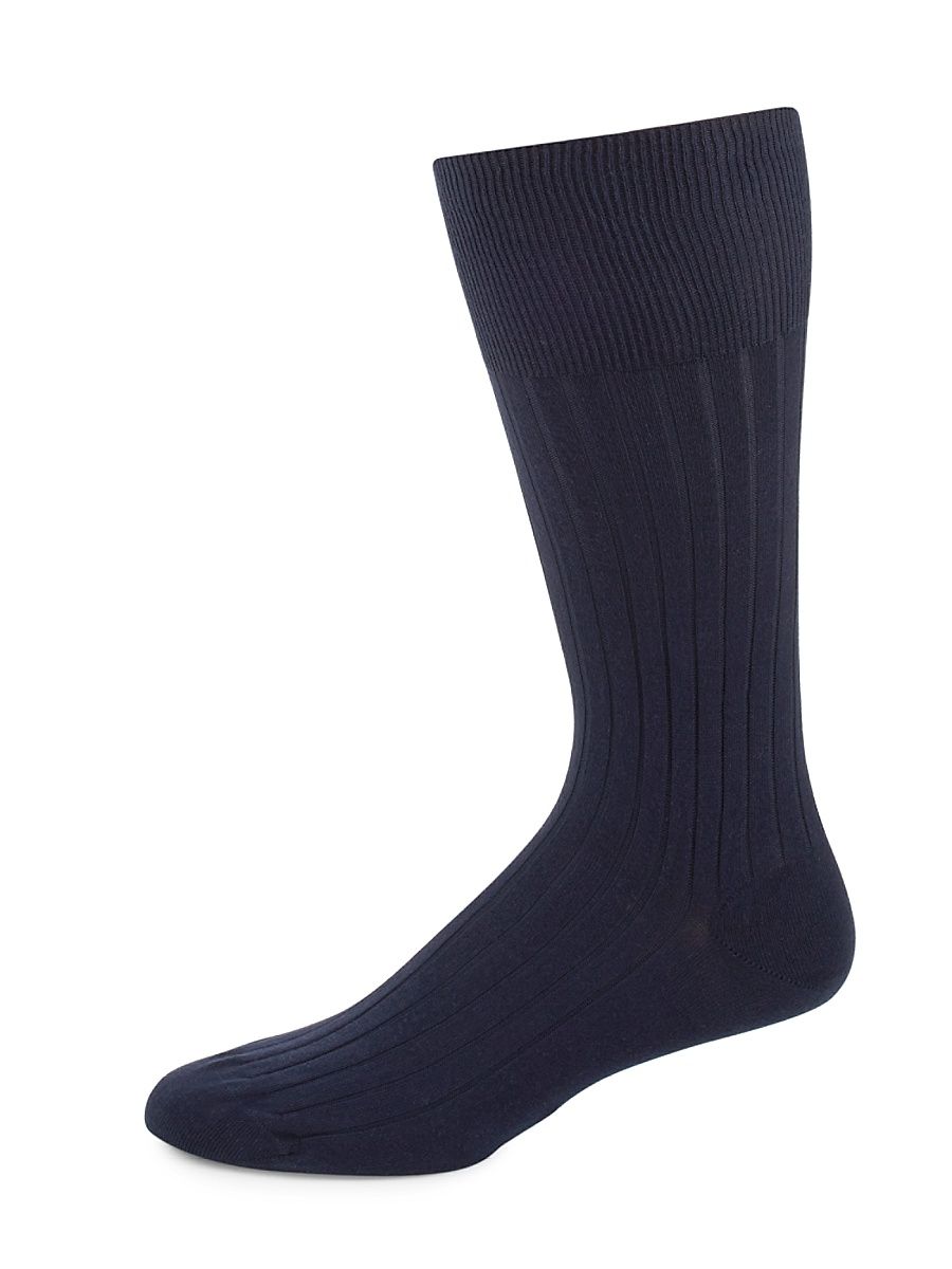 Men's Cotton Dress Socks - Navy
